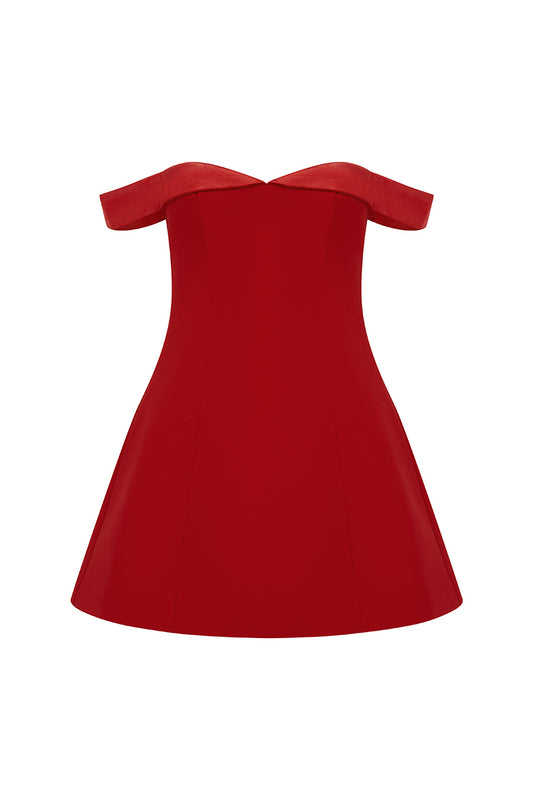 EBONY MINI DRESS - RED