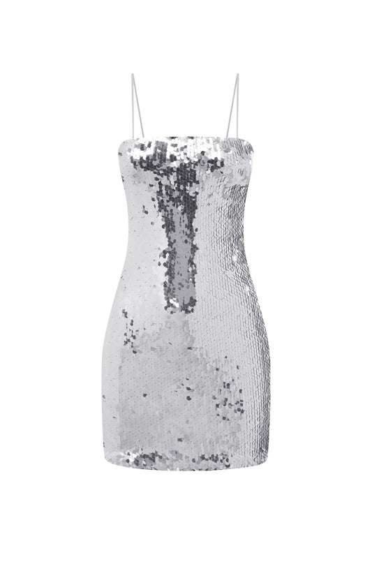 VESINA MINI DRESS - SILVER