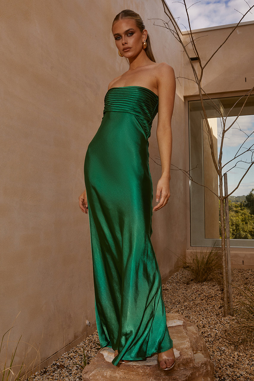 ADINA MAXI DRESS - EMERALD