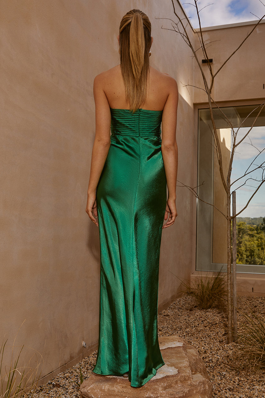 ADINA MAXI DRESS EMERALD, 51% OFF