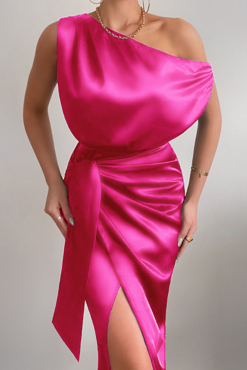 CHARISMA MIDI DRESS - HOT PINK – us.runawaythelabel.com